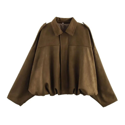Quinn | Women's Bat Sleeve Zip-Up Jacket Casual Outerwear