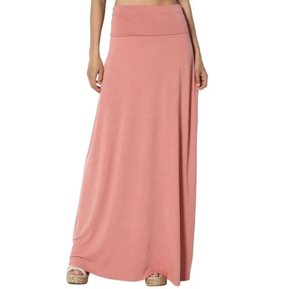 Romy | Women's High Waist A-Line Maxi Skirt