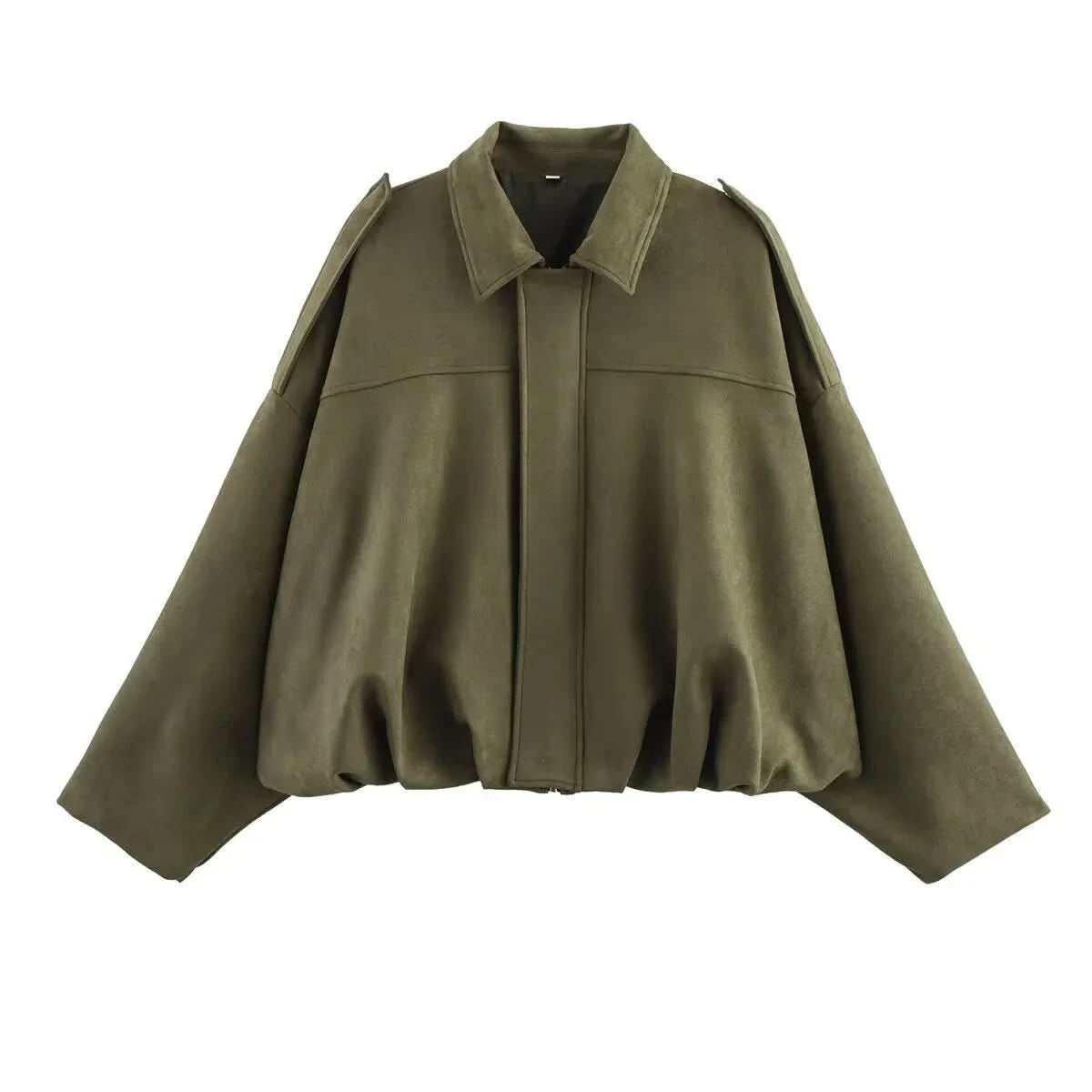 Quinn | Women's Bat Sleeve Zip-Up Jacket Casual Outerwear