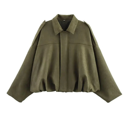 Quinn | Women's Bat Sleeve Zip-Up Jacket Casual Outerwear