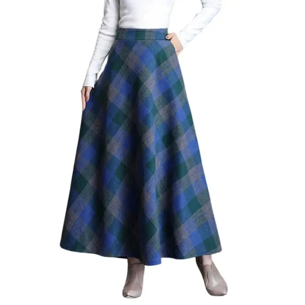 Nova | Women's Plaid High-Waisted Winter Skirt