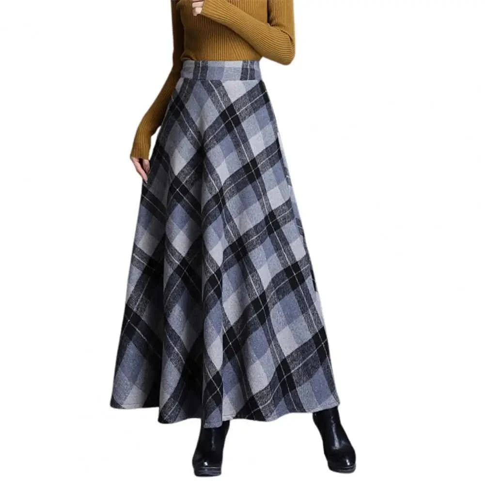 Nova | Women's Plaid High-Waisted Winter Skirt