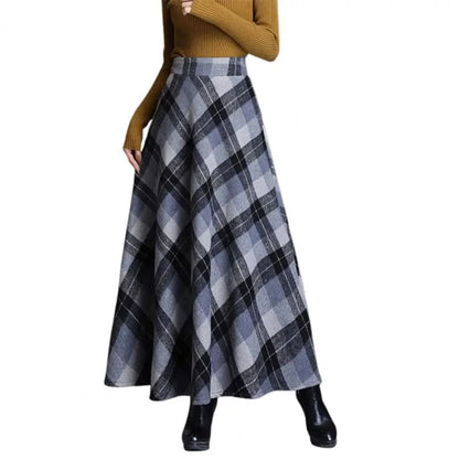 Nova | Women's Plaid High-Waisted Winter Skirt