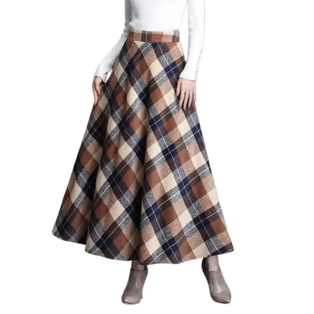 Nova | Women's Plaid High-Waisted Winter Skirt