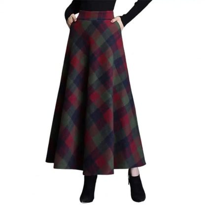 Nova | Women's Plaid High-Waisted Winter Skirt
