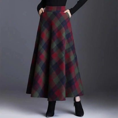 Nova | Women's Plaid High-Waisted Winter Skirt