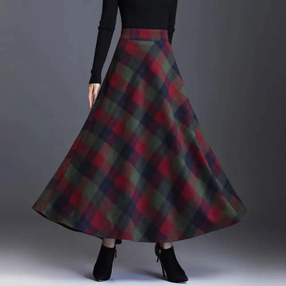 Nova | Women's Plaid High-Waisted Winter Skirt