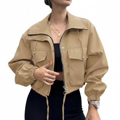 Sloane | Strukturierte kurze Trenchjacke für Damen