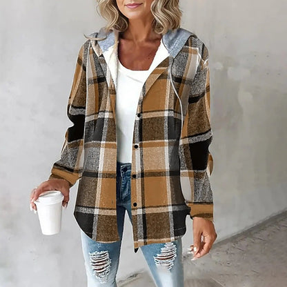 Blair | Women's Winter Plaid Hooded Jacket