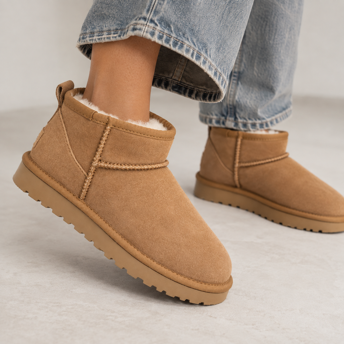 Kia | Women's Winter Faux Fur-Lined Non-Slip Ankle Boots