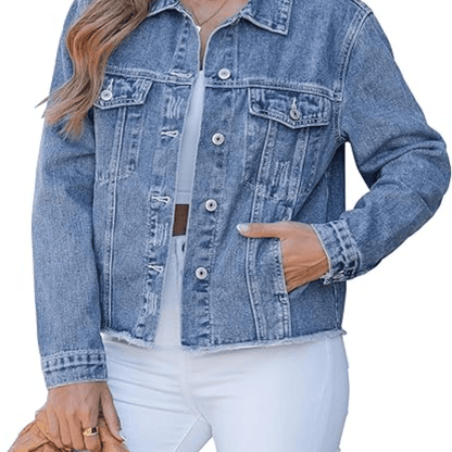 Nova | Women's Vintage Wash Turn-Down Collar Jacket