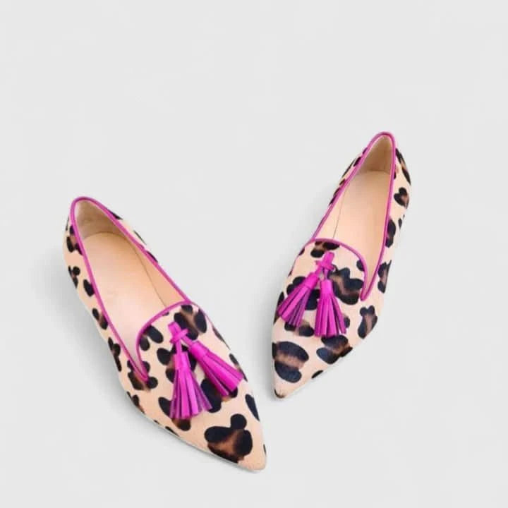 Remi | Women's Animal Print Tassel Flats
