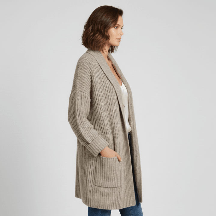 Lola | Strickjacke für Damen mit langen Ärmeln und offener Vorderseite