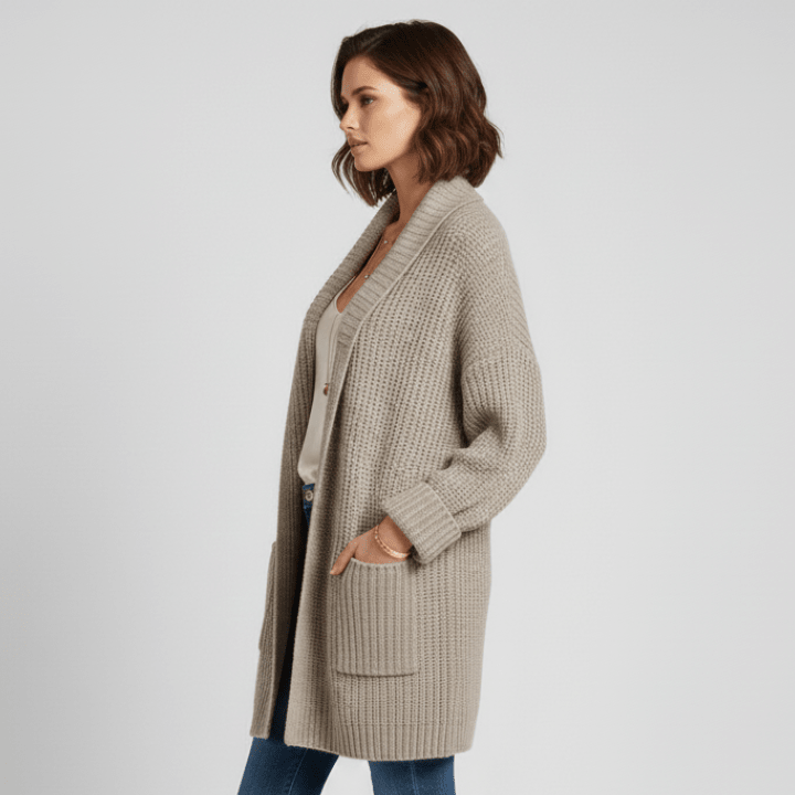 Lola | Strickjacke für Damen mit langen Ärmeln und offener Vorderseite