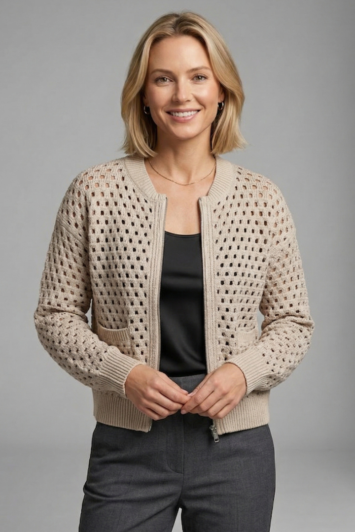 Lyra | Strick-Cardigan mit Cut-outs zum Überziehen für Damen