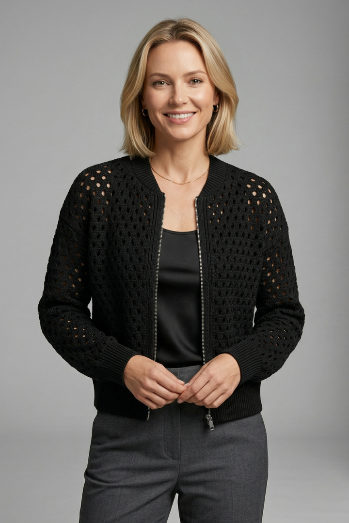Lyra | Strick-Cardigan mit Cut-outs zum Überziehen für Damen