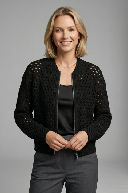 Lyra | Strick-Cardigan mit Cut-outs zum Überziehen für Damen