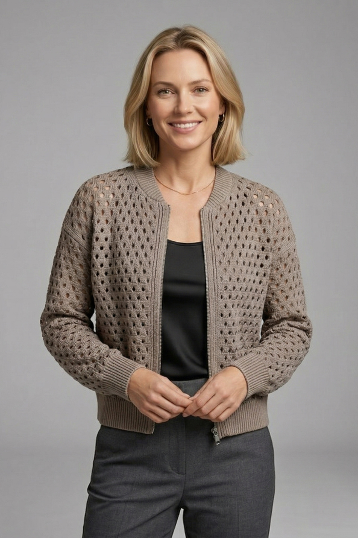 Lyra | Strick-Cardigan mit Cut-outs zum Überziehen für Damen