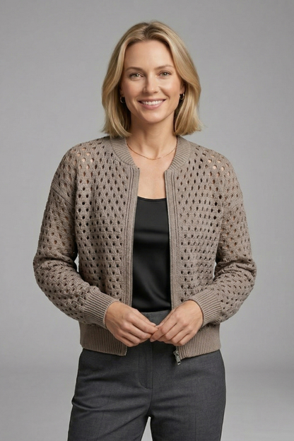 Lyra | Strick-Cardigan mit Cut-outs zum Überziehen für Damen