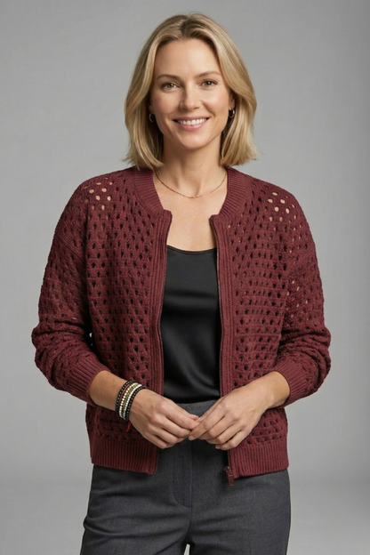 Lyra | Strick-Cardigan mit Cut-outs zum Überziehen für Damen