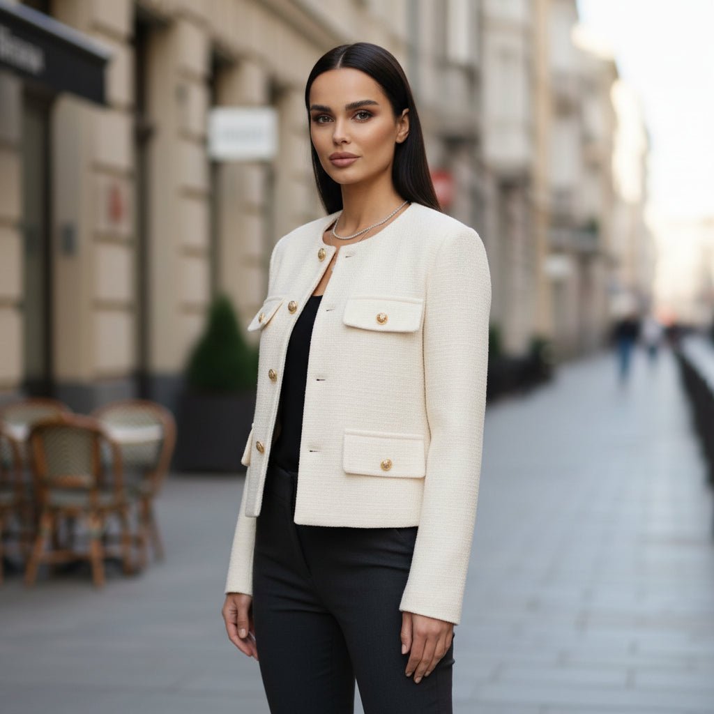 Maren | Women's Cropped Button-Front Parka