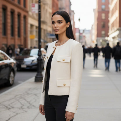 Maren | Women's Cropped Button-Front Parka