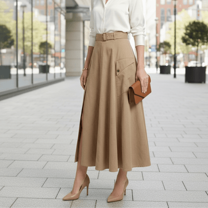 Easy Outfit High Slit Skirt