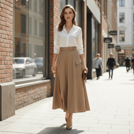 Easy Outfit High Slit Skirt