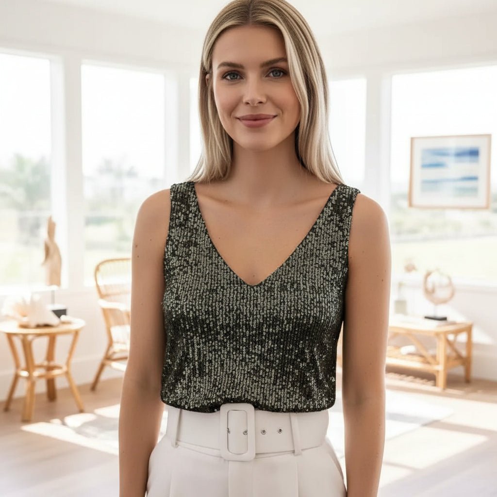 Dakota | Women's Sequin Evening Cami Top