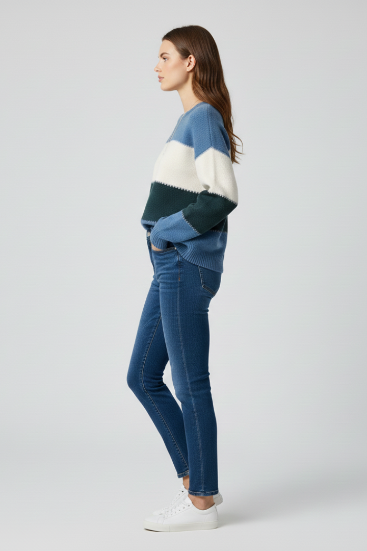 Dakota | Women's Striped Relaxed Knit Jumper