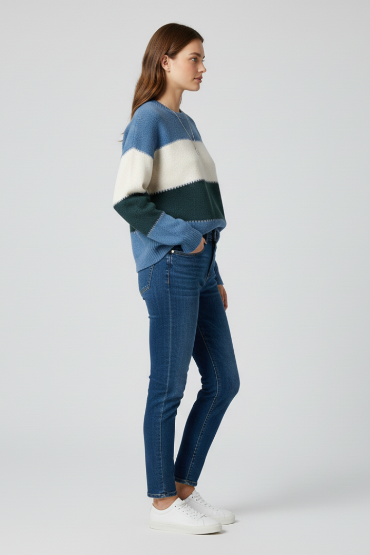 Dakota | Women's Striped Relaxed Knit Jumper