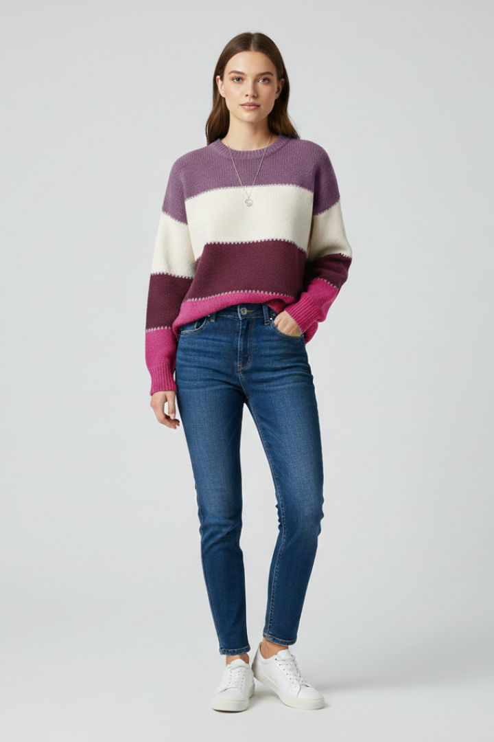 Dakota | Women's Striped Relaxed Knit Jumper