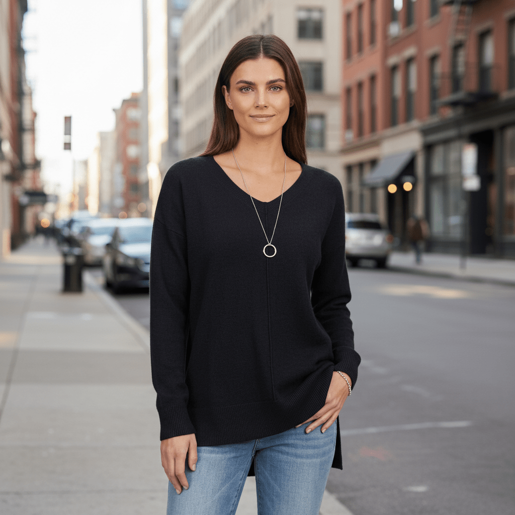 Greer | Women's Relaxed V-Neck Sweater