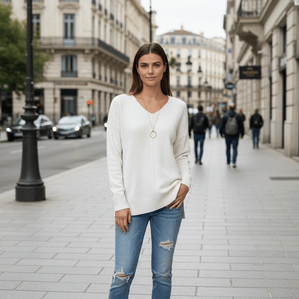 Greer | Women's Relaxed V-Neck Sweater