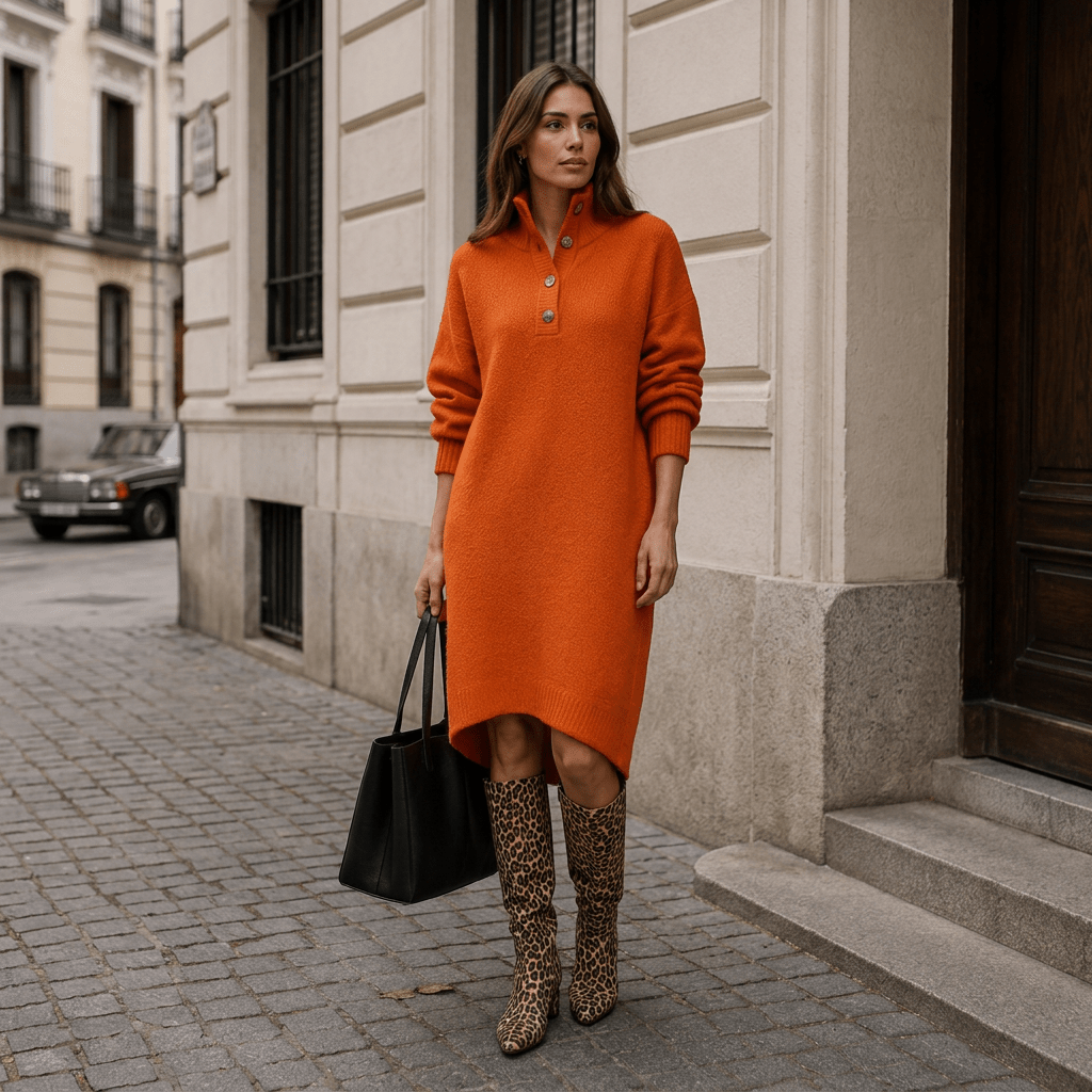 Margot | Women's Long-Sleeve Midi Dress for Seasonal Styling