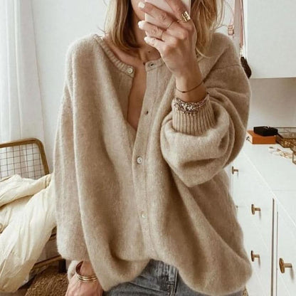 Tove | Women's Oversized Knit Button-Front Cardigan