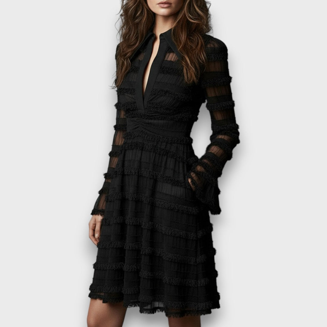 Maren | Women's Long Sleeve V-Neck Dress