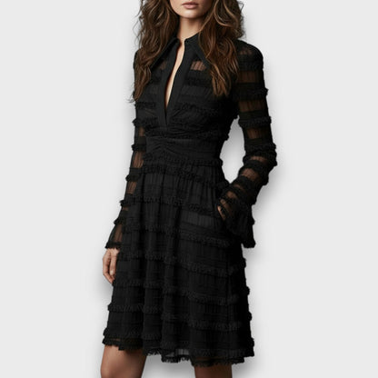 Maren | Women's Long Sleeve V-Neck Dress