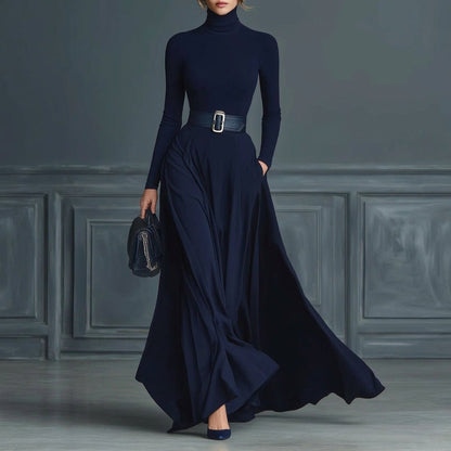 Lola | Women's Winter Knitted High-Neck Maxi Dress