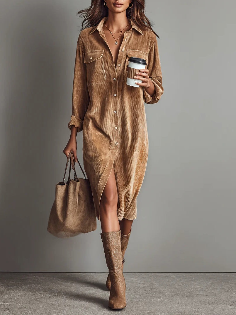 Sloane | Women's Button Front Midi Dress