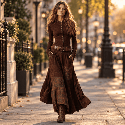 Piper | Women's Long Sleeve Button Detail Dress