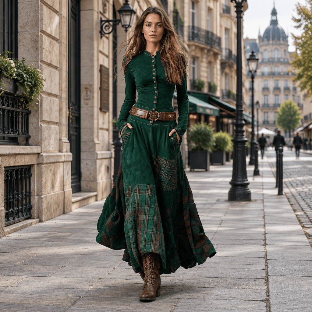 Piper | Women's Long Sleeve Button Detail Dress