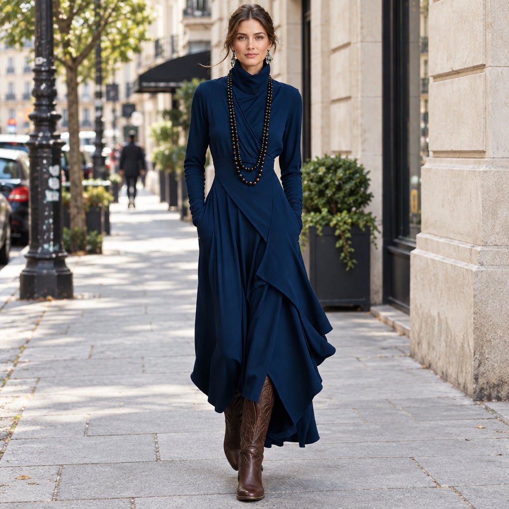 Remi | Women's Asymmetric Maxi Evening Dress