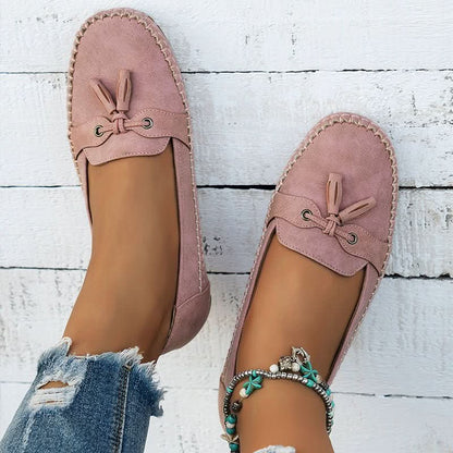 Tove | Women's Cushioned Slip-On Bow Loafers