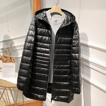 Liv | Women's Quilted Hooded Longline Winter Puffer Coat