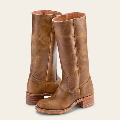 Cleo | Women's Mid-Calf Winter Leather Boots