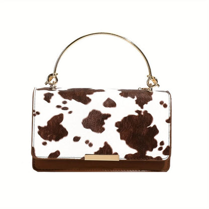 Lyra | Women's Cow Print Crossbody Tote Bag