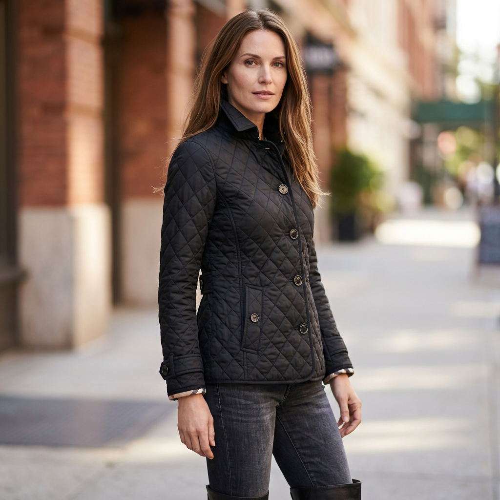Black coat sidewalk photo