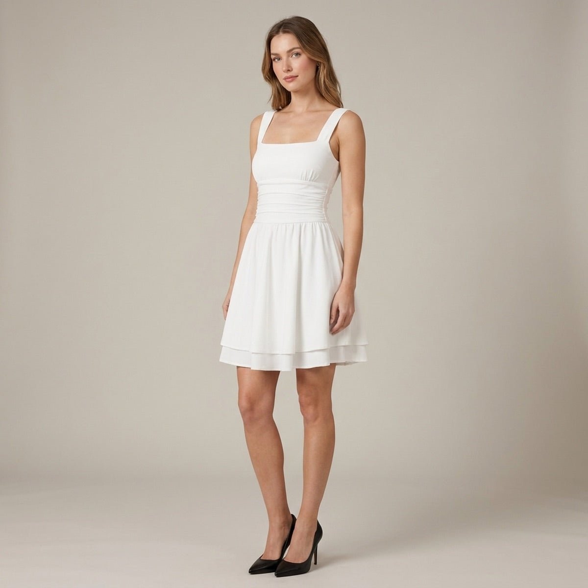 Blair | Women's Square Neck Fit-And-Flare Mini Dress
