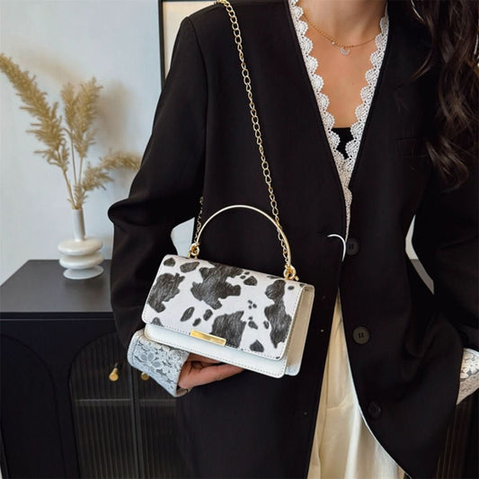 Lyra | Women's Cow Print Crossbody Tote Bag